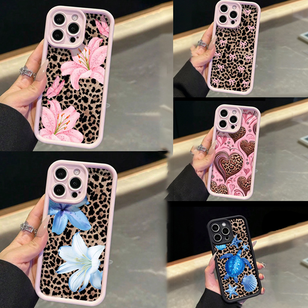 Plants X - Pink Bow Lily Flower Leopard Print