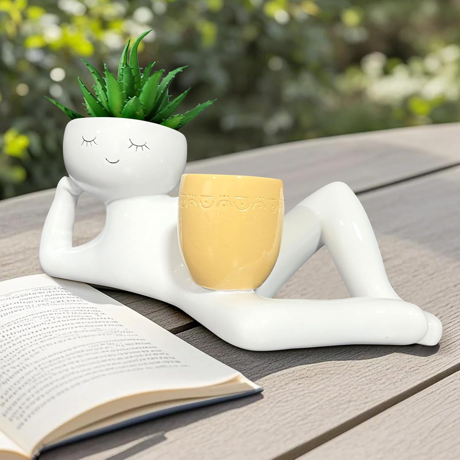Lazy Little Guy Planter Unique - đánh giá và giá Cactus Mix Pot