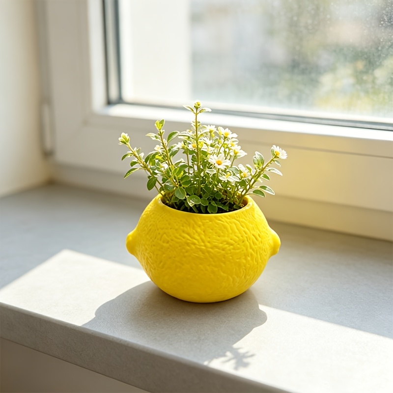 Lemon Shape Decorative Planter - đánh giá và giá Cactus Mix Pot