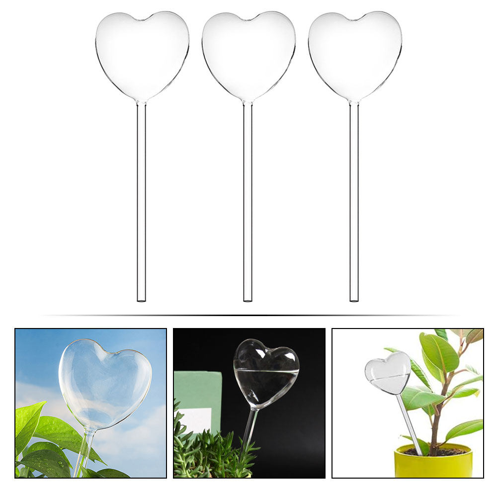 3Pcs Heart Shaped Glass Self W - đánh giá và giá Plant Parent