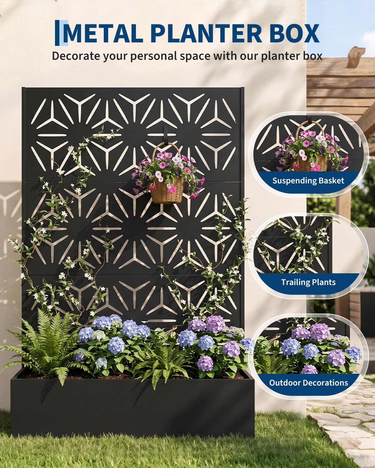 All-Weather Metal Planter Box  - đánh giá và giá Plants X