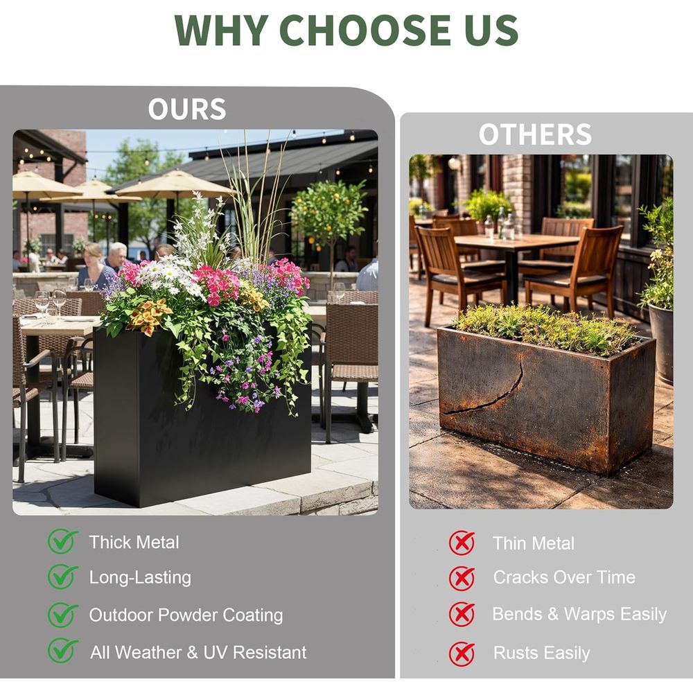 Large Outdoor Metal Planter, 3 - đánh giá và giá Plants X