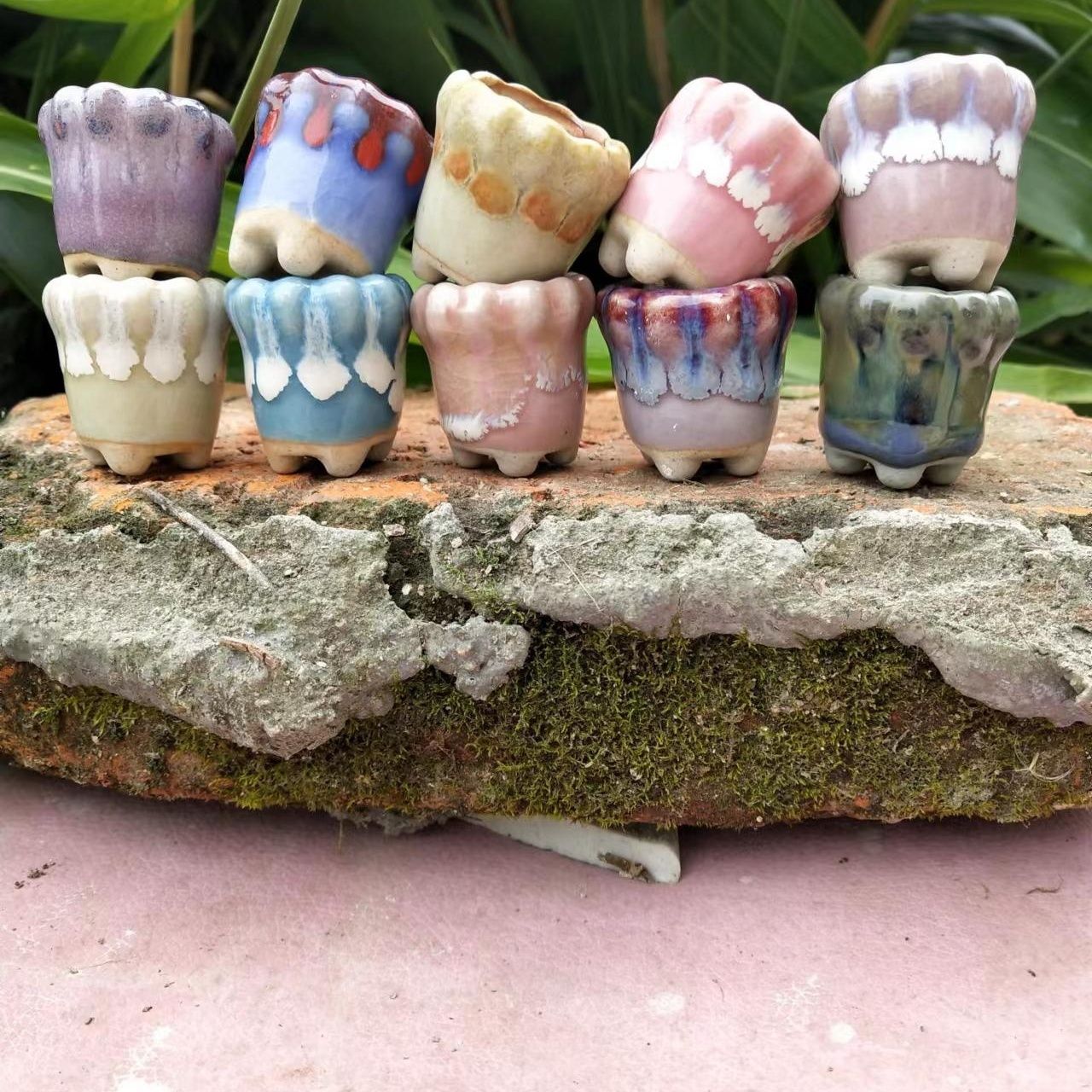 10Pcs Mini Ceramics Fowerpot M - đánh giá và giá Cactus Mix Pot
