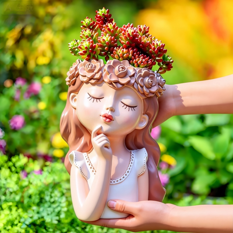 Large Fairy Girl Flower Pot Si - đánh giá và giá Cactus Mix Pot