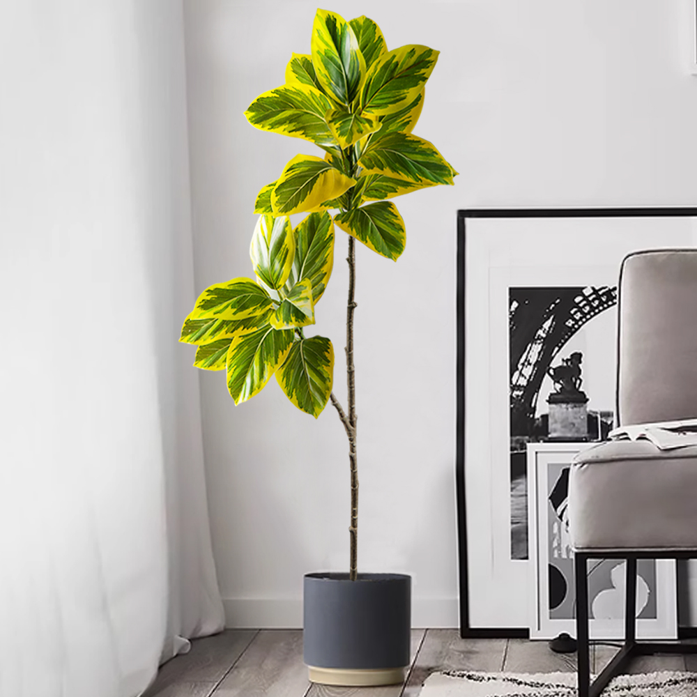 70-130cm Artificial Banyan Tre - đánh giá và giá Rubber Plant Ficus