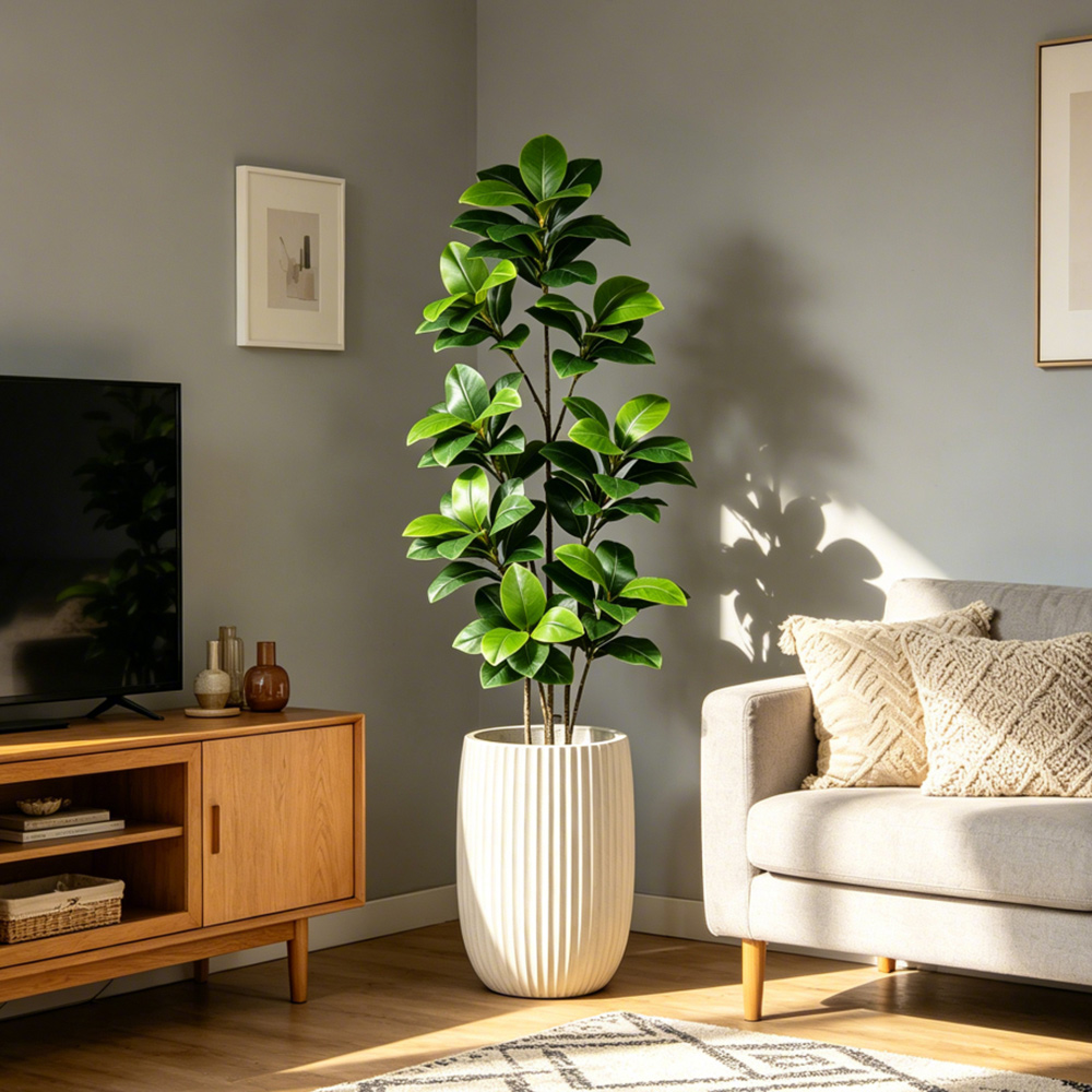 74-140cm Large Artificial Bany - đánh giá và giá Rubber Plant Ficus