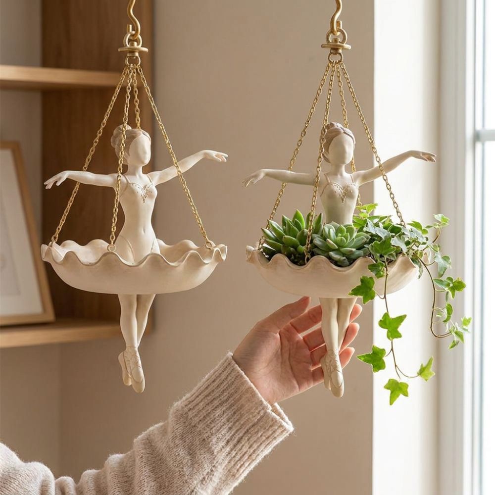 Resin Ballet Dancer Hanging Pl - đánh giá và giá Plant Parent
